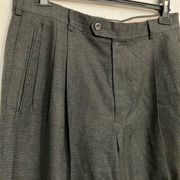 Slates Wool Vintage worsted wool deep pleated mens slacks 34 x 30 - Picture 1 of 13